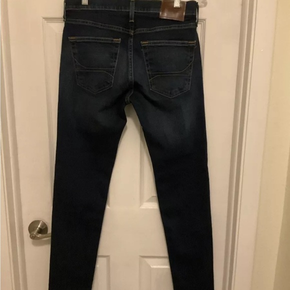 Hollister Jeans Mens Size 29x32 Measures Skinny Fit Epic Flex Dark Blue - Picture 2 of 9